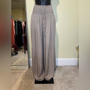 New York & Company Beige Wide-Leg Pants